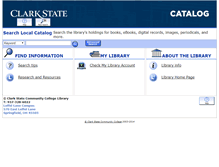Tablet Screenshot of library.clarkstate.edu